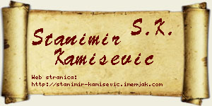 Stanimir Kamišević vizit kartica